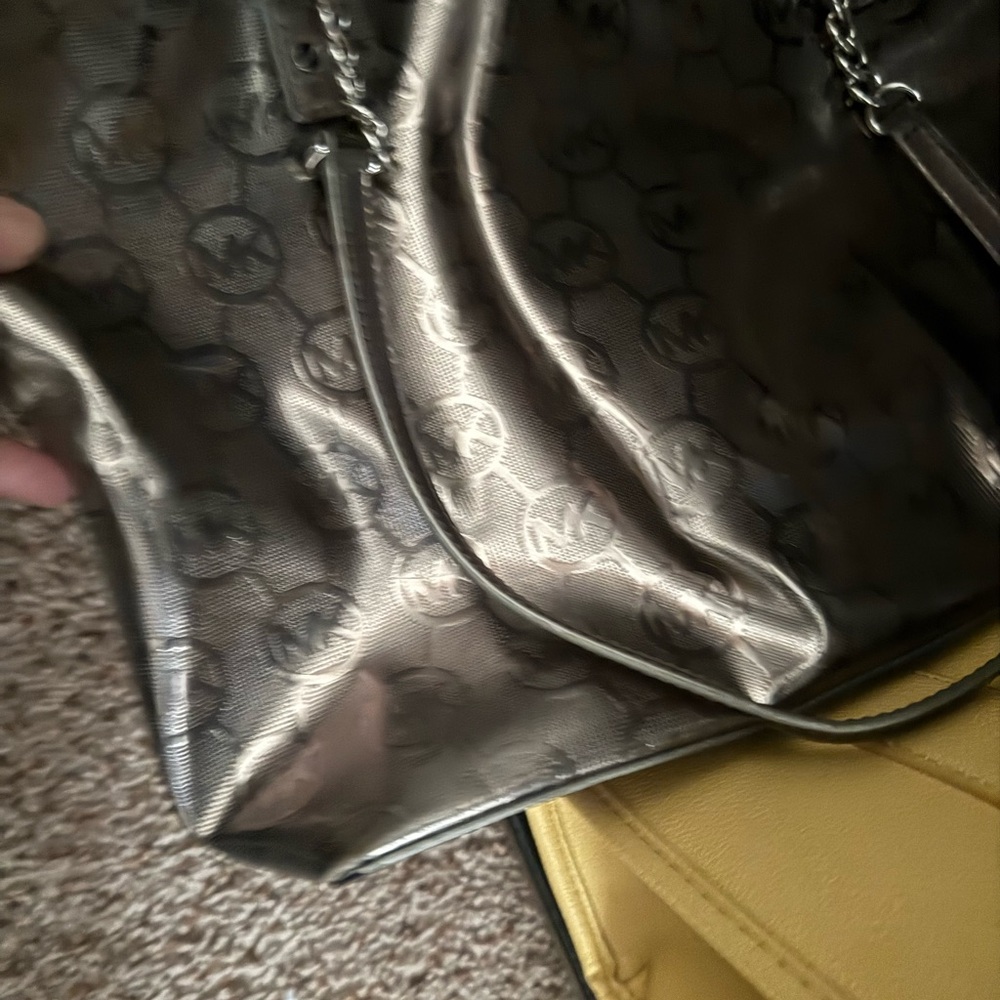 Michael Kors Silver Logo Tote